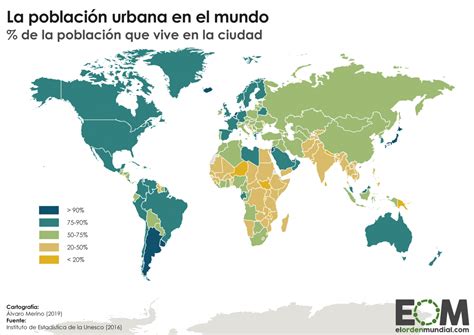 La Poblaci N Urbana En El Mundo Mapas De El Orden Mundial Eom
