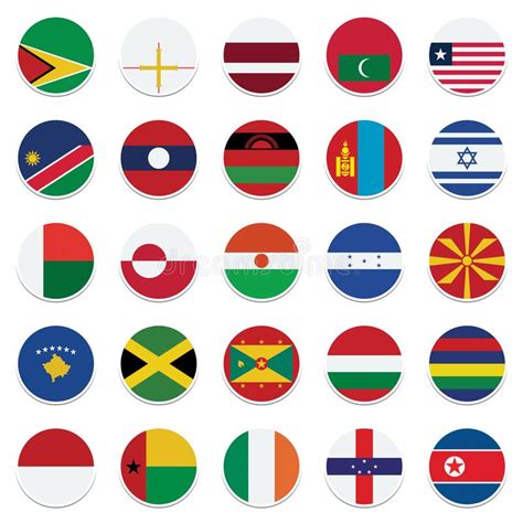 World Flag Isolated Vector Illustration Set Every Single Flag You Can