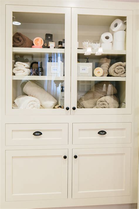 But for your information linen cabinets can be installed anywhere inside your bathroom. Custom Linen Built-In for Master Bath | REDBUD ...