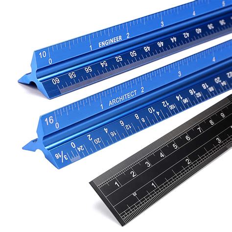 Buy Ownmy 3 Pack 12 Inch Solid Aluminum Triangular Architect Scale