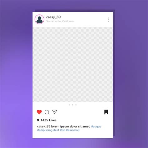Free Vector Instagram Post Frame Template