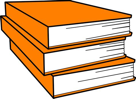 Books Pile Orange Book Clipart Orange Png Download Full Size