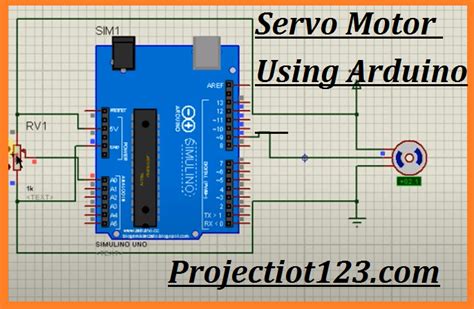 Servo Motor Arduino Circuit Pinout Proteus Library Projectiot123