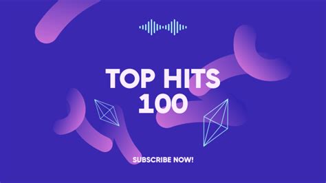 Top Hits 100 Youtube Banner Brandcrowd Youtube Banner Maker