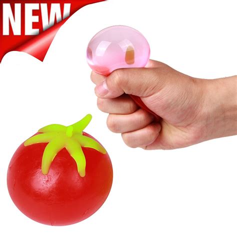 Novelty Tomato Shaped Squeeze Toys Stress Relief Squeeze Venting Ball