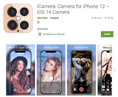 7 Aplikasi Kamera iPhone Untuk Android Paling Laris dan Populer