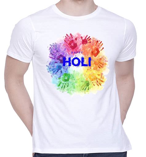Buy Creativit Graphic Printed T Shirt For Unisex Holi Tshirt Casual