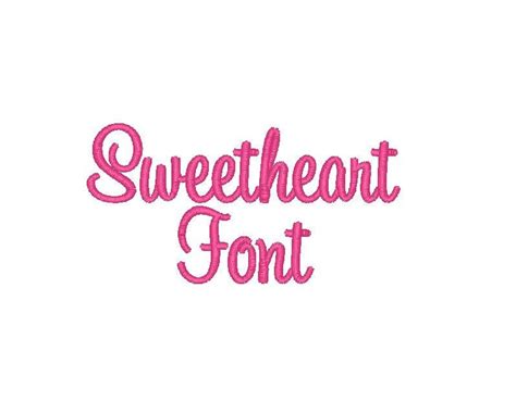 Sweetheart Font 3 Sizes Several Formats Etsy