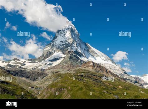 Summer View Of Matterhorn Zermatt Valais Switzerland Stock Photo Alamy