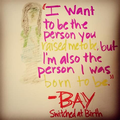 Последние твиты от switched at birth (@sabtvseries). "I want to be the person you raised me to but, but I'm ...