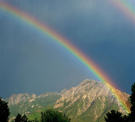 Double Rainbow Over Mount Olympus Photograph By Howie Garber Fine Art
