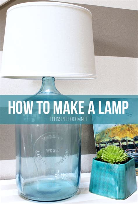 How To Make A Lamp Diy Bottle Lamp The Inspired Room