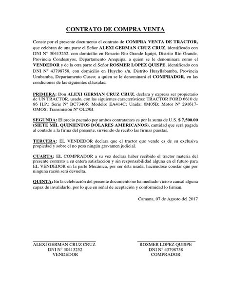 Contrato De Compra Ventadocx Derecho Civil Sistema Legal Derecho