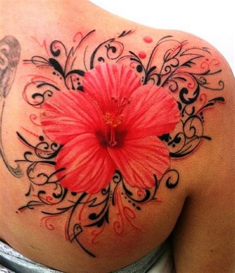 Hawaiian Flower Tattoosteulugar