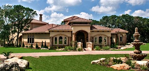 Lakeway Texas Tuscan Front Elevation By Zbranek Holt Custom Homes