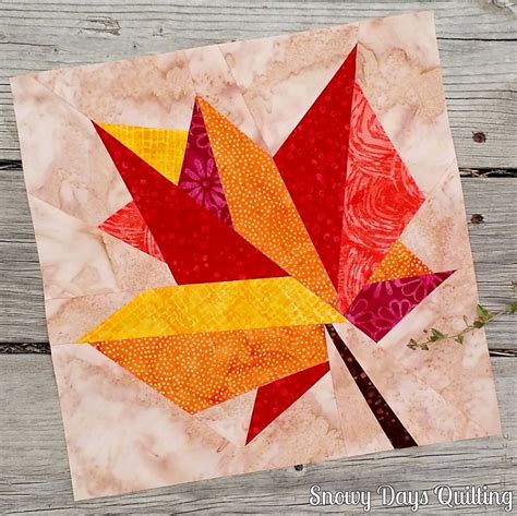 Fall Into A Quilt Along Autumn Leaf — Snowy Days Quilting