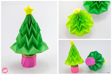 An Origami Christmas Tree Learn How To Make It Yourself Paper Kawaii