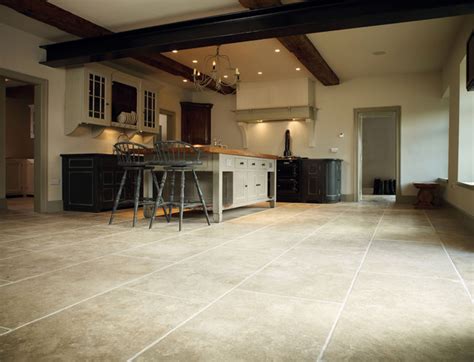 There are 6735 kitchen floor tile for sale on etsy, and they cost $15.87 on average. Grey Jerusalem Limestone Floor with Tuscany Finish - Traditional - Kitchen - london - by ...