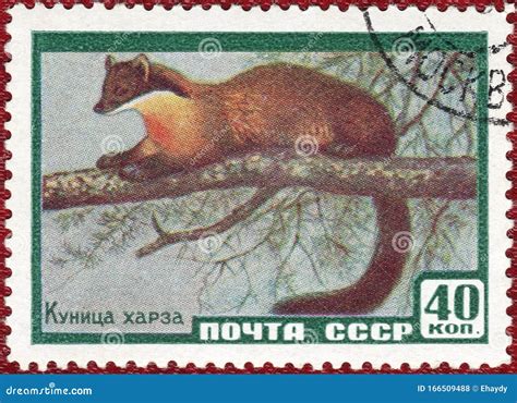 Postage Stamp Of The Ussr With The Image And Inscription In Russian