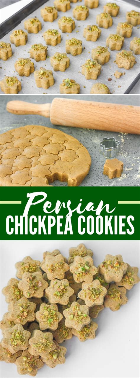 persian chickpea cookies with pistachio nan e nokhodchi vegetarian vegan