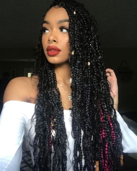 60 Totally Chic And Colorful Box Braids Hairstyles To Wear Part 2