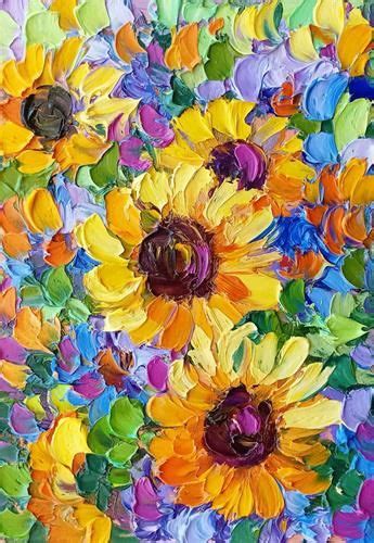 Daily Paintworks Sunflowers Original Fine Art For Sale