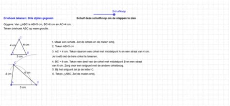 DW5 2BK Driehoek Tekenen GeoGebra