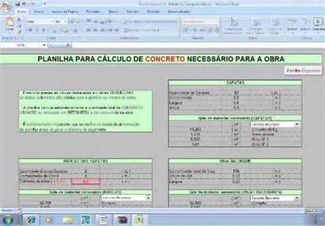 Planilha Excel P Cálculo De Materiais Construção Civil Por R1990