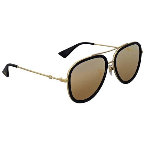 gucci gucci gold aviator ladies sunglasses gg0062s 001 57