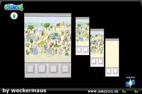 Blackys Sims 4 Zoo Wimmelzoo Kids Walls By Weckermaus • Sims 4