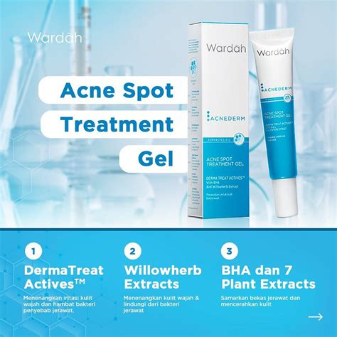 Jual Wardah Acnederm Acne Spot Treatment Gel 15ml Shopee Indonesia