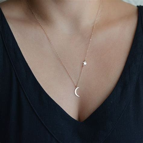 Colar De Lua Crescent Moon Necklace Gold Gold Moon Necklace Star