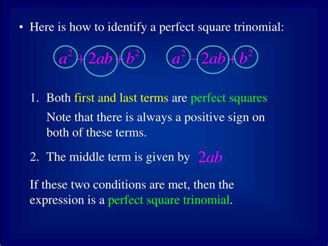 Ppt Factoring Perfect Square Trinomial Powerpoint Presentation
