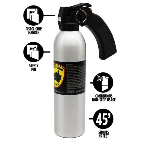 Pistol Grip Pepper Spray Large Pepper Spray Canister 24 Oz Guard
