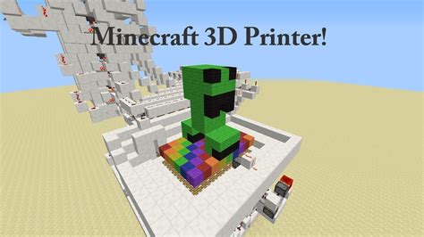 3d Printer With 9 Colors Minecraft Invention Youtube