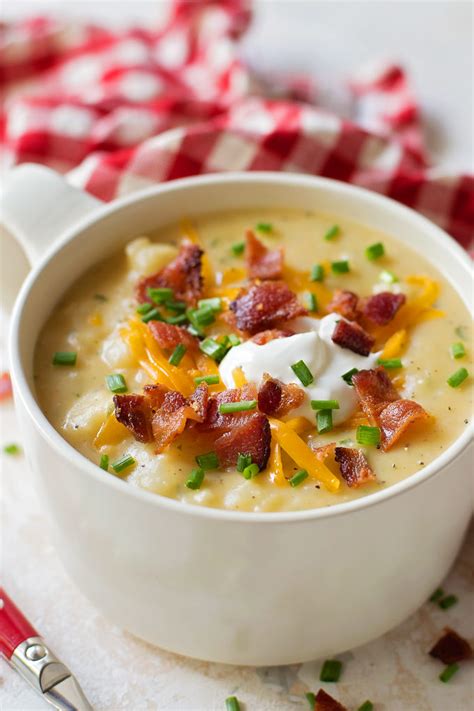 A single serving potato soup recipe made with just one potato! Loaded Potato Soup - Life Made Simple