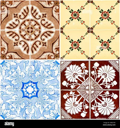 Colorful Vintage Ceramic Tiles Wall Decoration Stock Photo Alamy