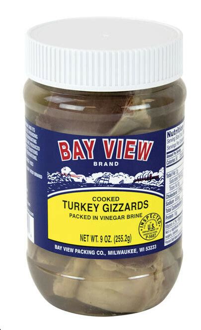 Bay View Brand Gourmet Pickled Turkey Gizzards Shatterproof Jars