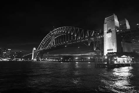 Sydney Harbour Bridge In Black And White By David May Sydney Harbour