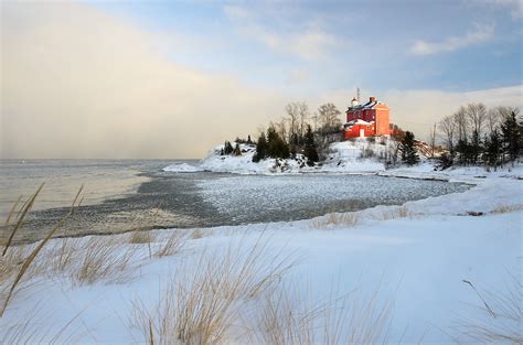 Winter At The Marquette Harbor Lighthouse Michigan Nature Photos By