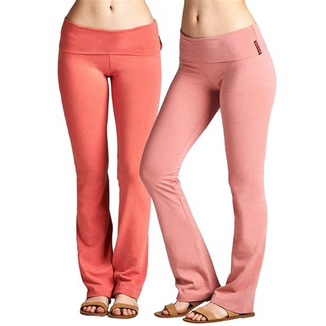 thelovely women s 2 or 3 packs workout fitness stretch comfy lounge flare slim fit yoga pants