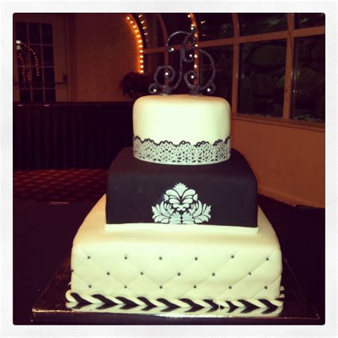 Black And White 55th Birthday Cake Simple Wedding Cake Cake Unique