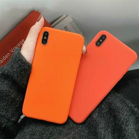 Vibrant Orange Candy Soft Phone Case For Iphone Xs Max Xr 6 6s 7 8 Plus