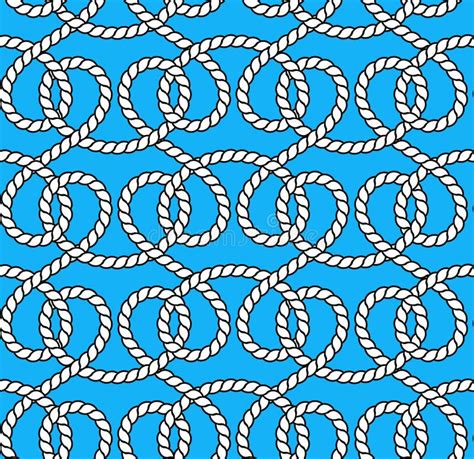 Seamless Pattern Of Ropes Vector Illustration Stock Vector
