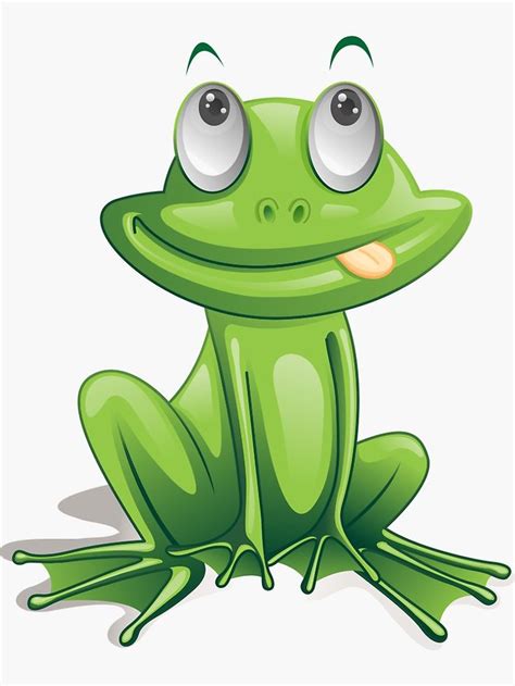 Cute Little Frog Sticker By Keh7 Frog Illustration Frog Drawing