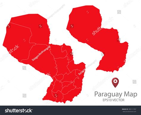 Couple Set Mapred Map Paraguayvector Eps10 Stock Vector Royalty Free