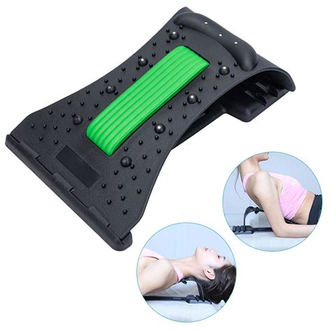Multi Level Back Stretching Device Back Massager Lumbar Support Stretcher With Magnetic