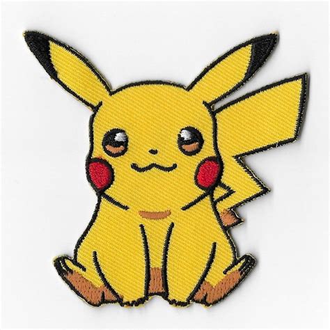Pokemon Pikachu Go Name Cute Cartoon Iron On Patches Embroidered Sewing Applique Unbranded