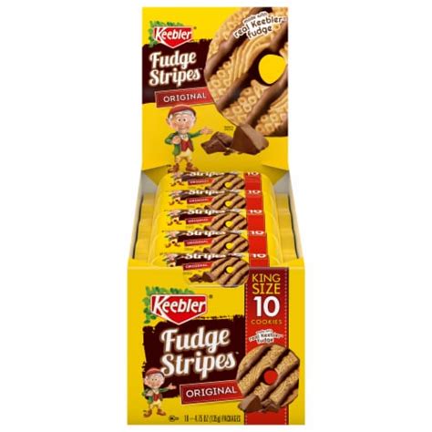 Keebler Original Fudge Stripes Cookies 10 Ct 475 Oz Ralphs