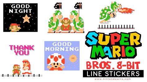 Super Mario Bros 8 Bit Animated Stickers Line Sticker Showcase Youtube